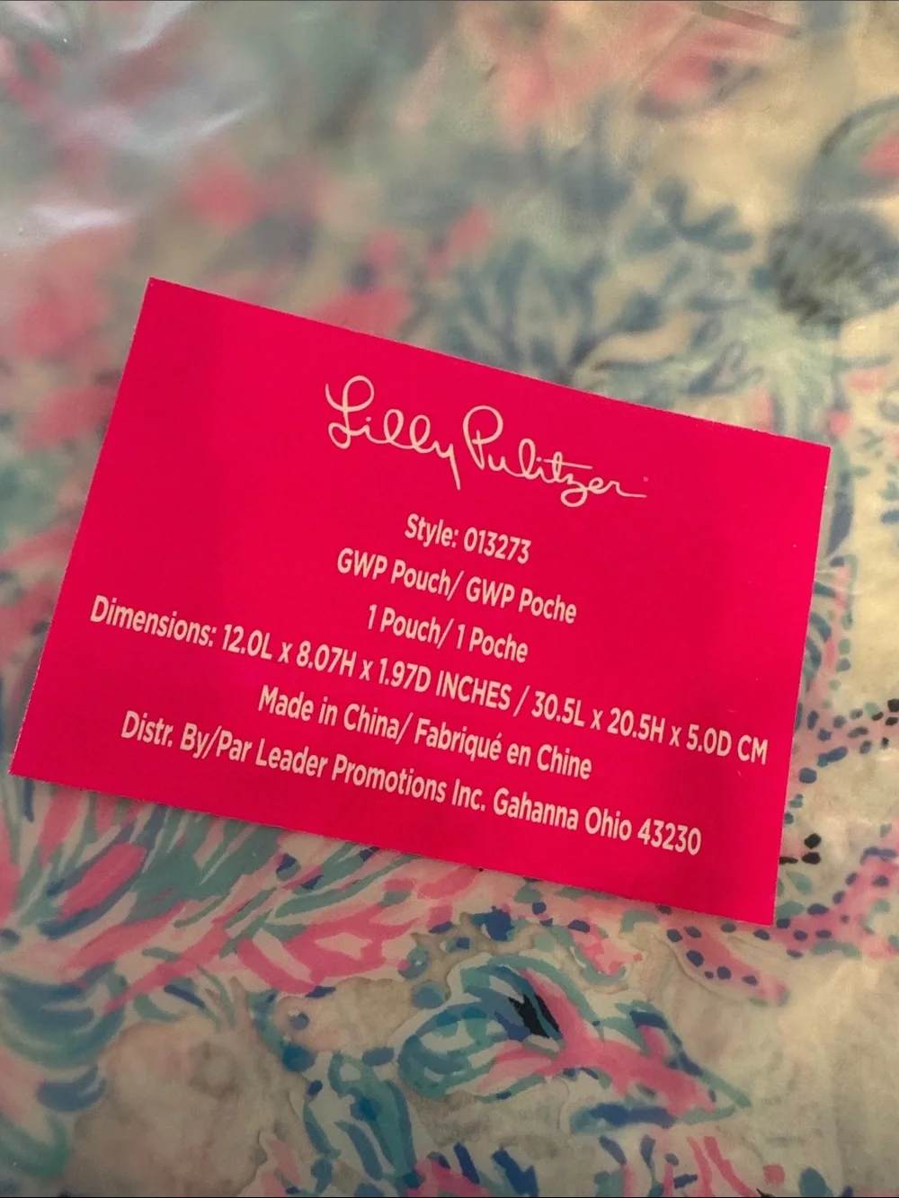 🎁NWT Lilly Pulitzer PVC Zippered Pouch